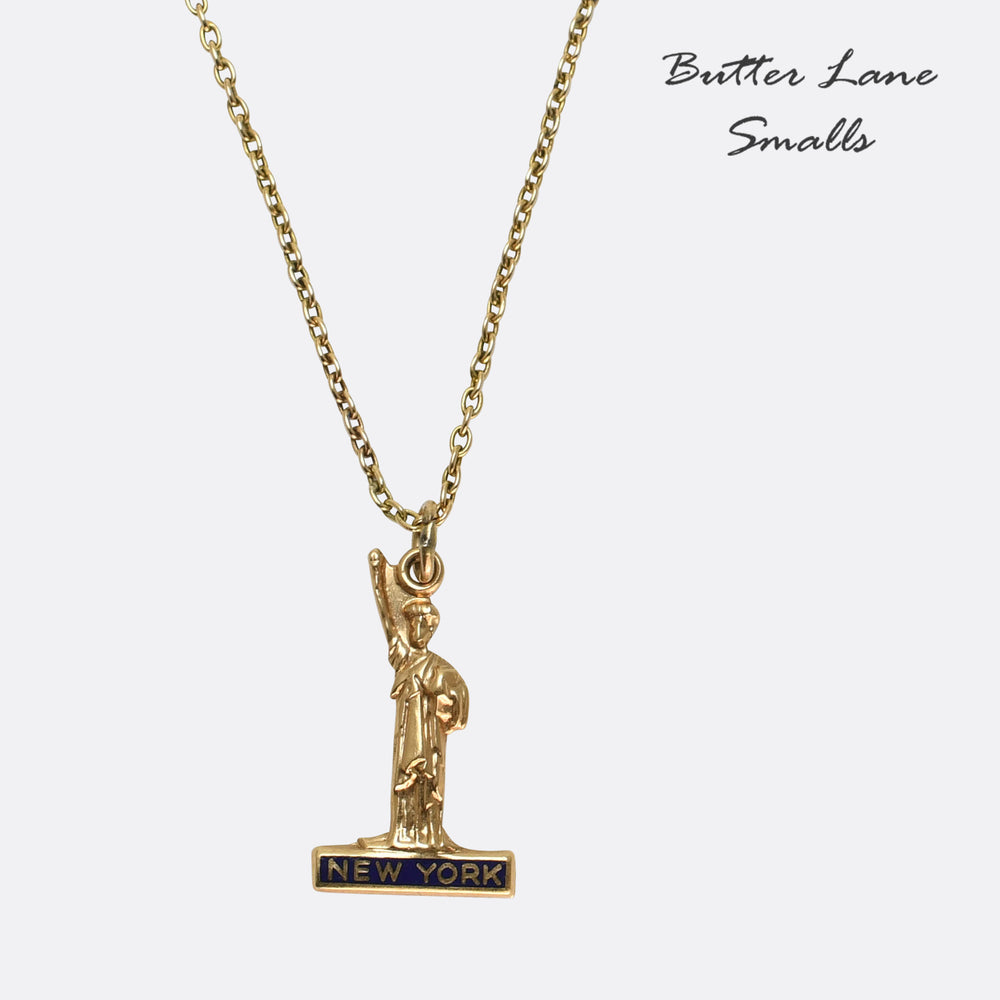 Art Deco 14k Gold Statue of Liberty Charm