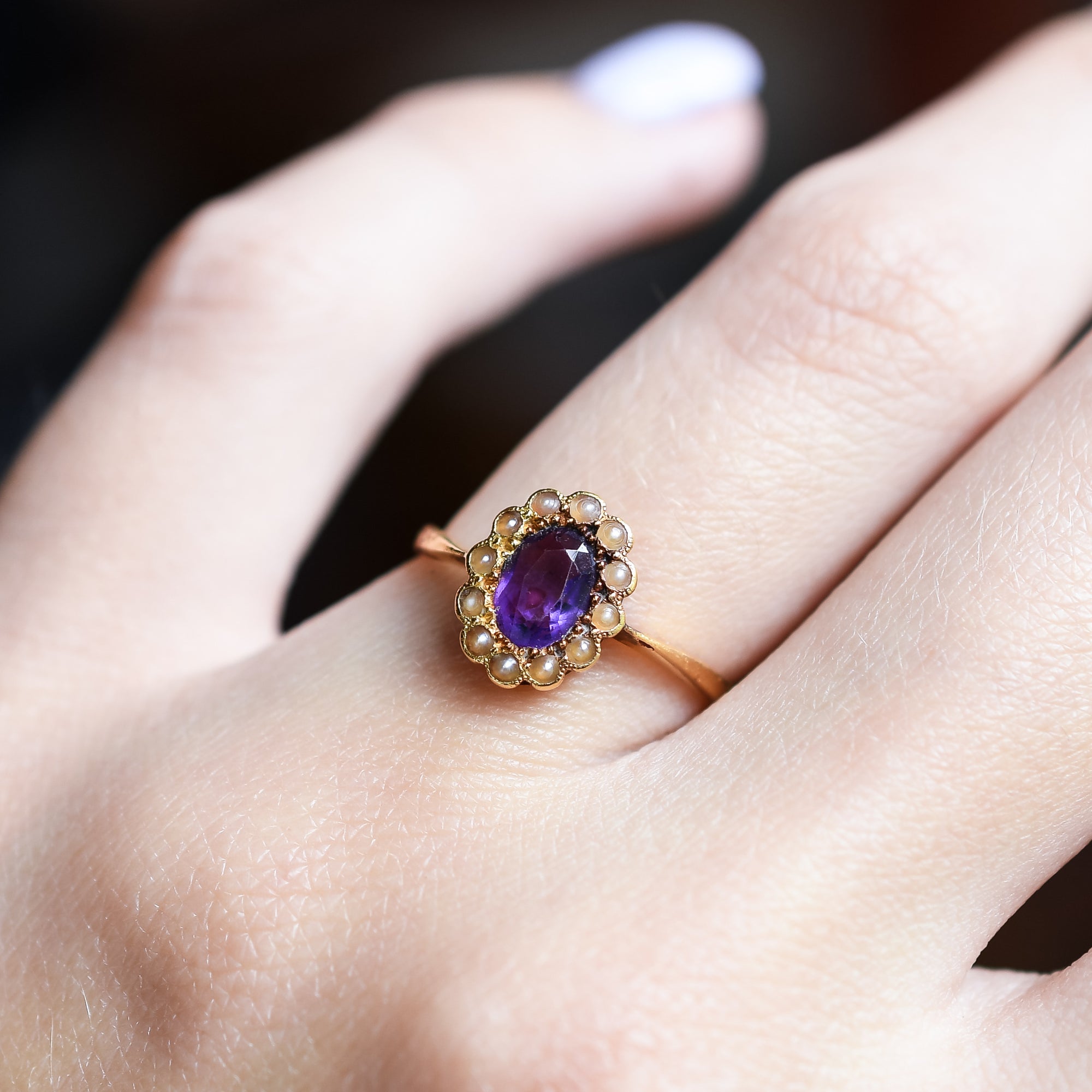 Edwardian on sale amethyst ring