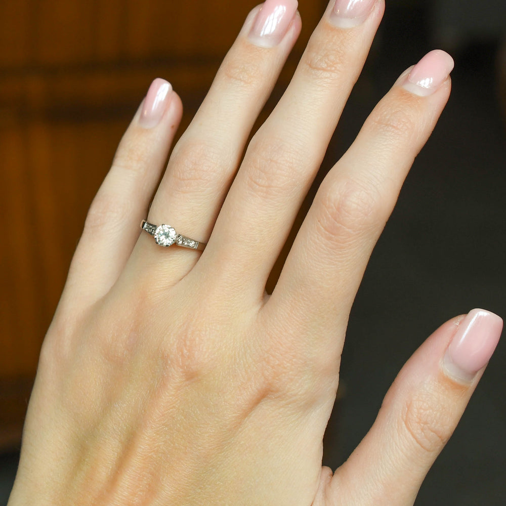 Antique 0.50ct Diamond Solitaire Engagement Ring