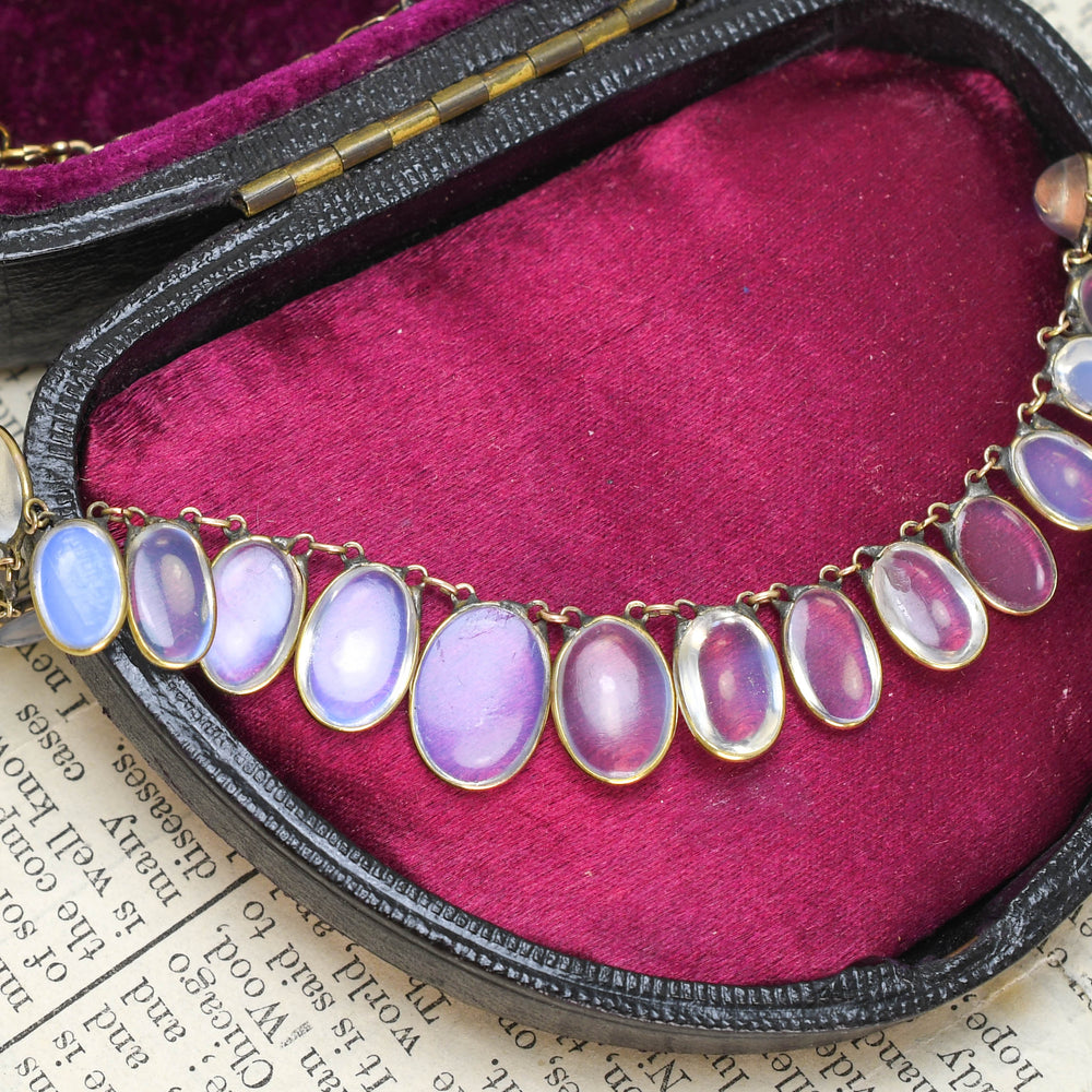 1920's Moonstone Fringe Necklace