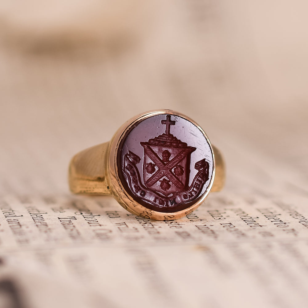 Victorian Intaglio Seal Signet Ring