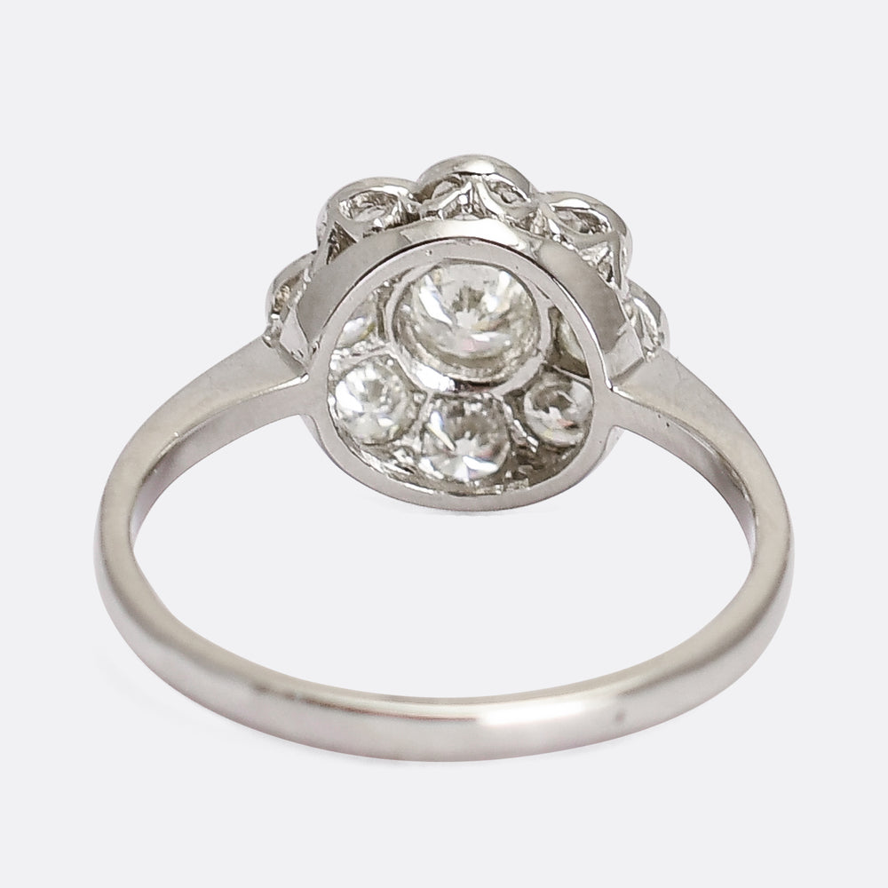 Art Deco Diamond Daisy Cluster Ring