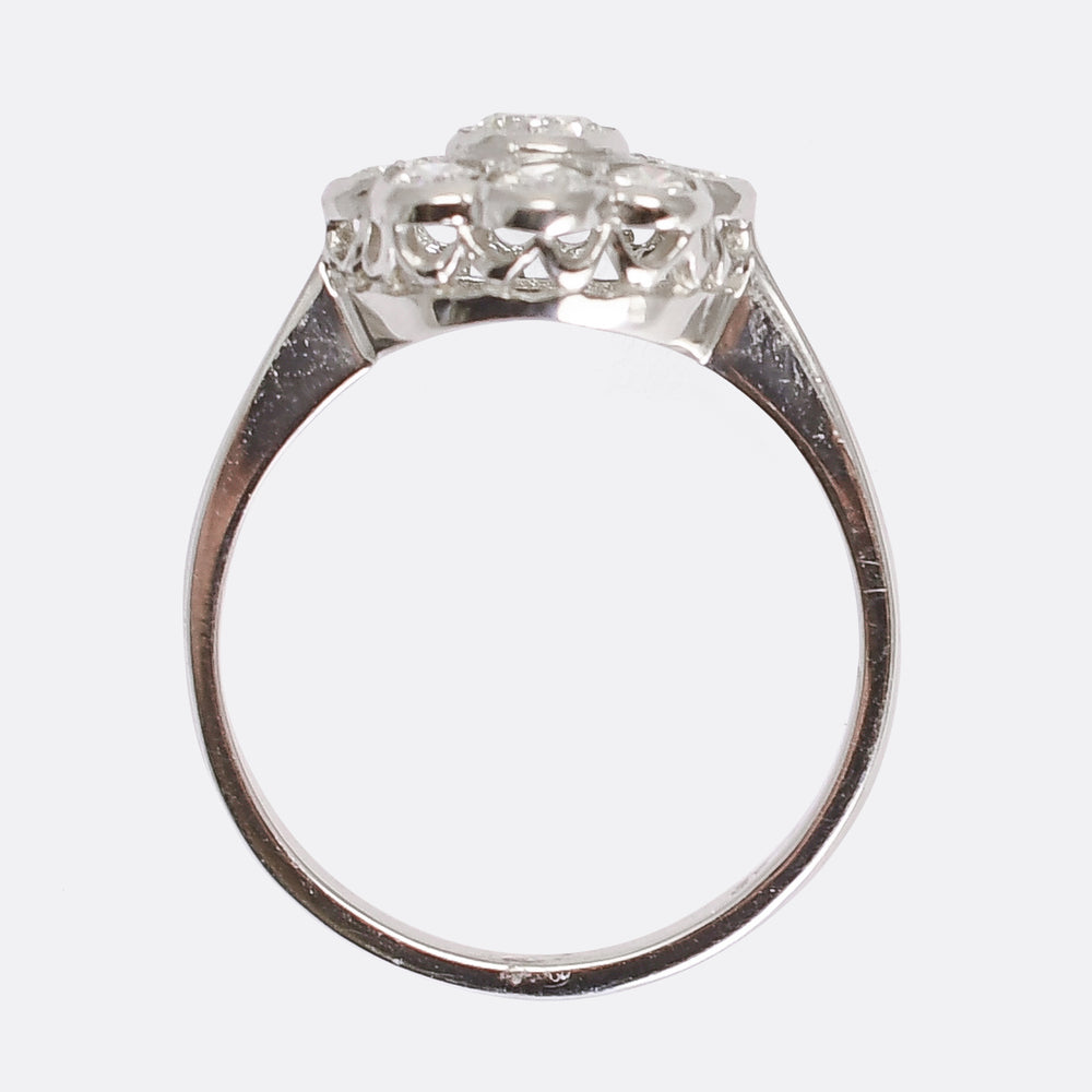 Art Deco Diamond Daisy Cluster Ring