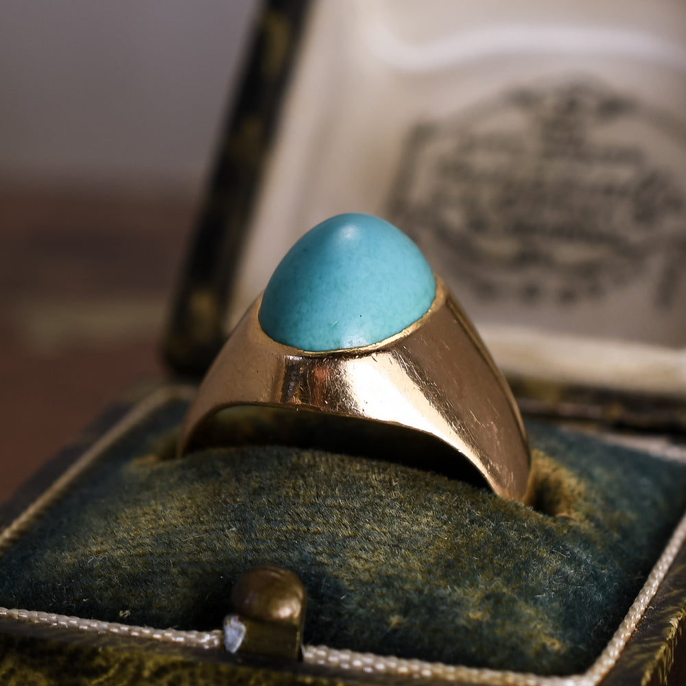 1930's Turquoise Pinky Ring