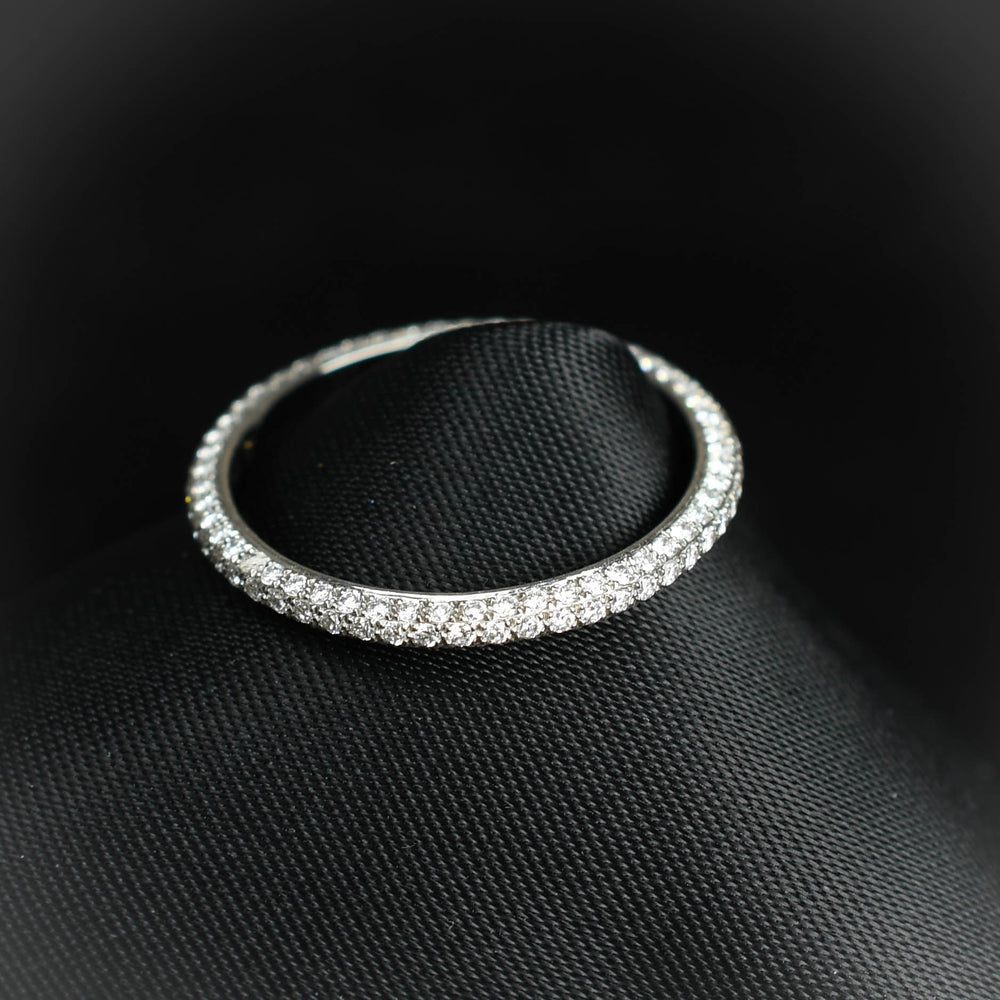 Contemporary Triple Row Diamond Eternity Ring