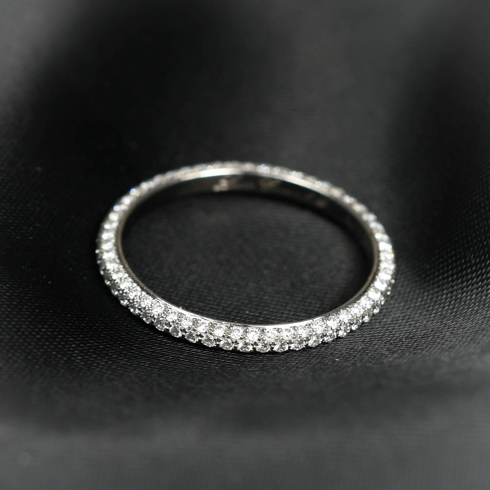 Contemporary Triple Row Diamond Eternity Ring
