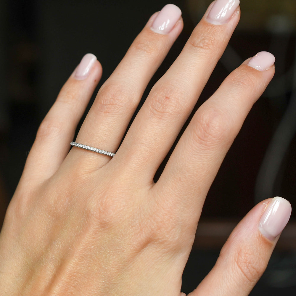 Contemporary Triple Row Diamond Eternity Ring