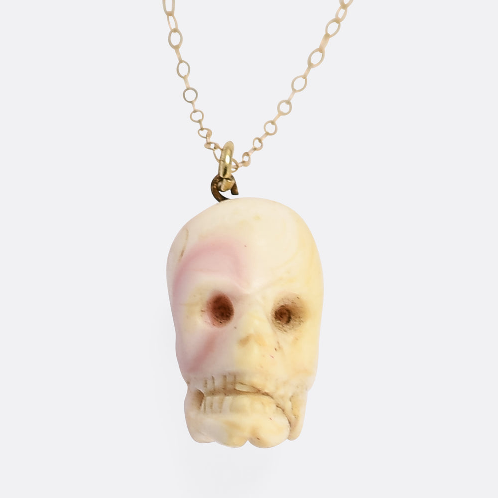 Victorian Conch Skull Pendant