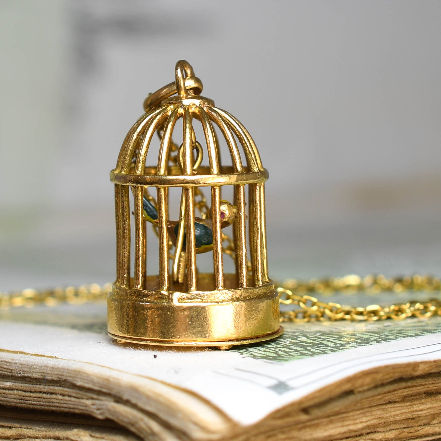 Bird cage charm on sale