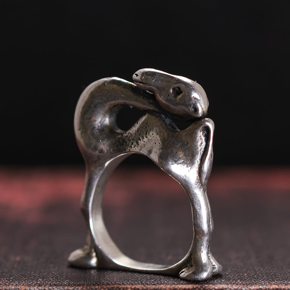 1940's Silver Camel Ring by Moshe Oved