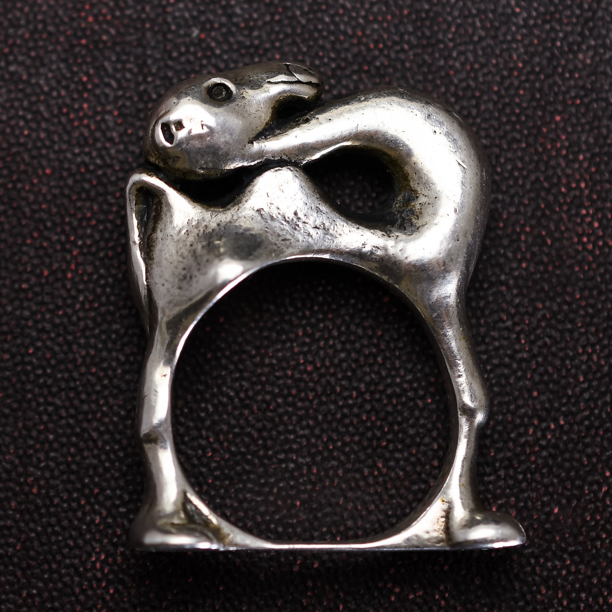 Camel Lead Rings 1940's Silver Camel Ring by Moshe Oved – Butter Lane Antiques