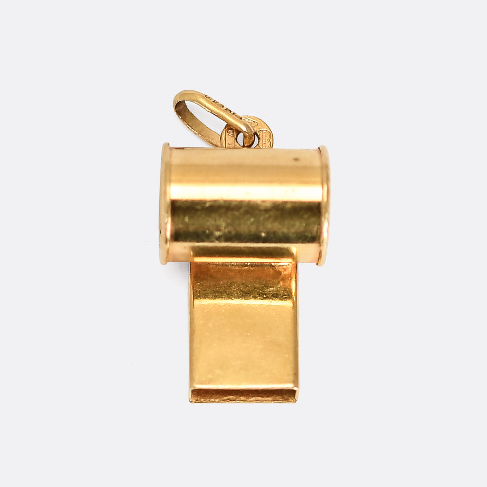 1930's Gold Whistle Charm