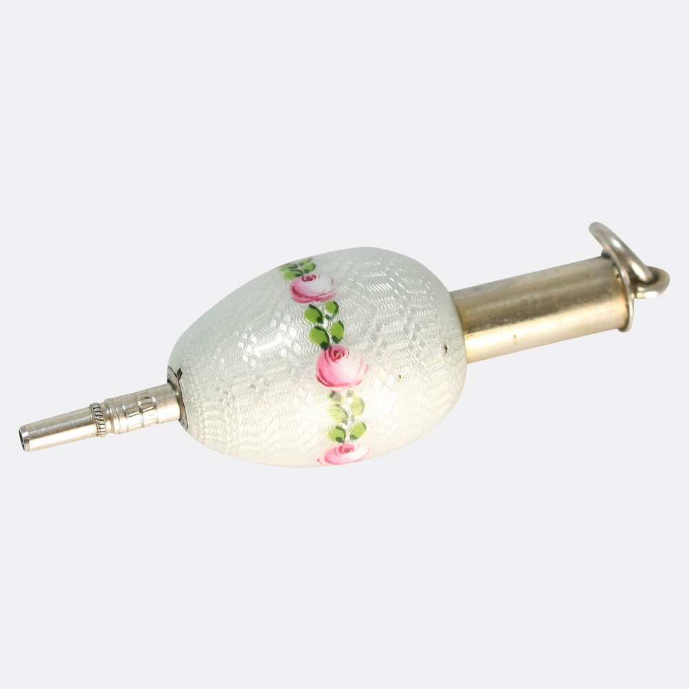 1930's Swiss Enamel Egg Pencil Pendant