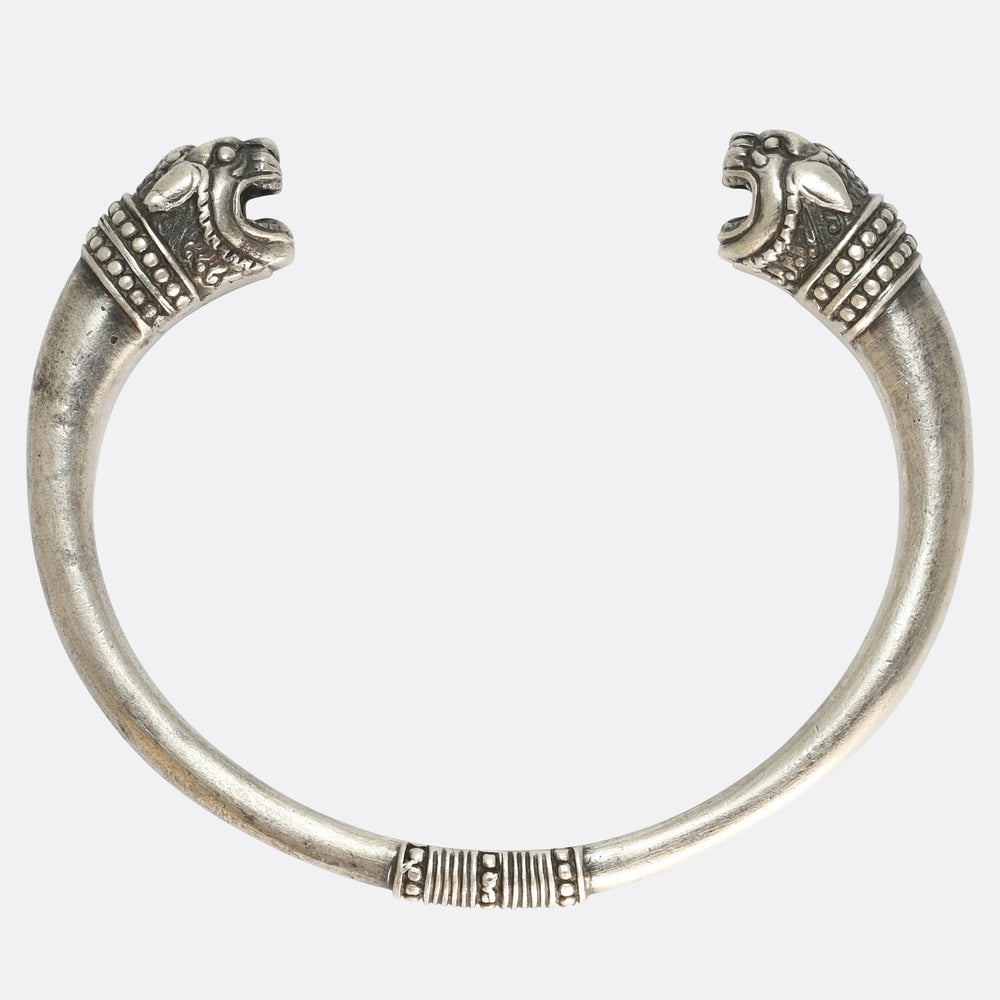 1940's French Gargoyle Silver Torque Bangle