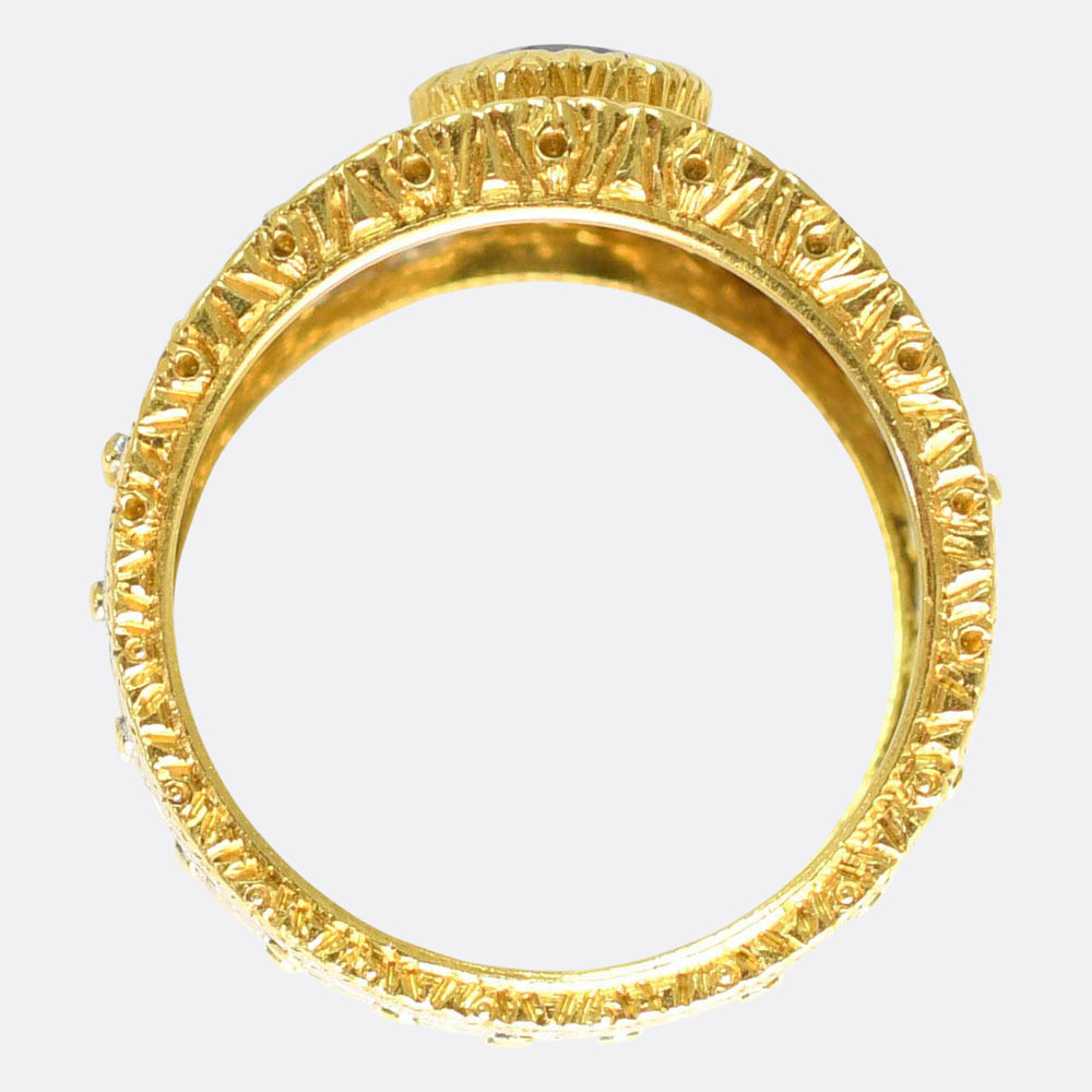 1940's Sapphire & Diamond Eternelle Ring by Buccellati