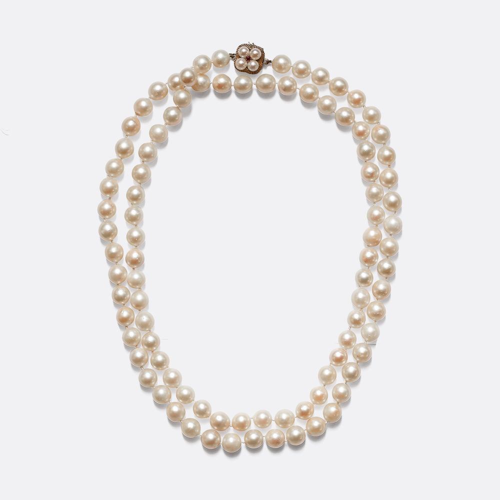 1960's Rope of Cultured Pearls