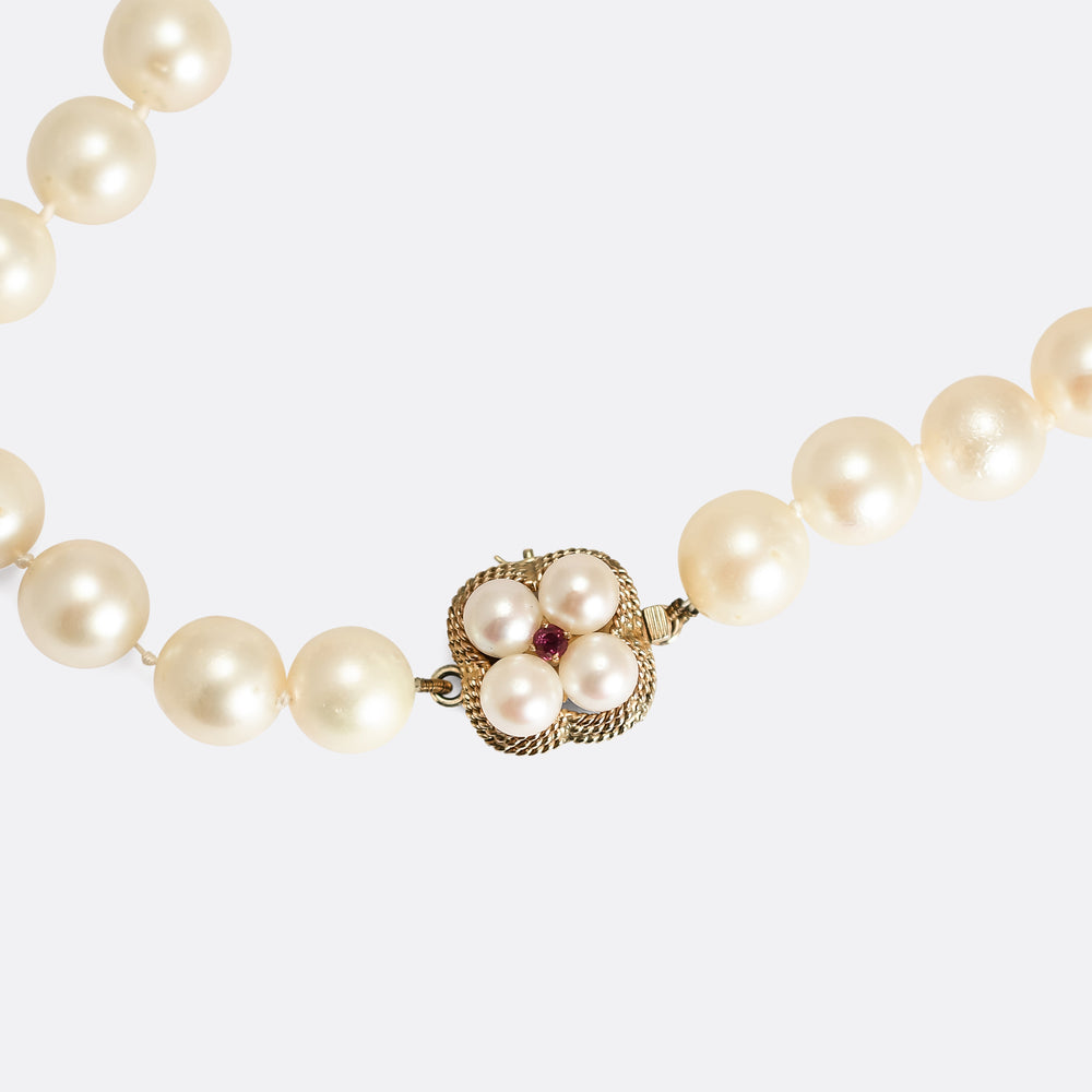 1960's Rope of Cultured Pearls