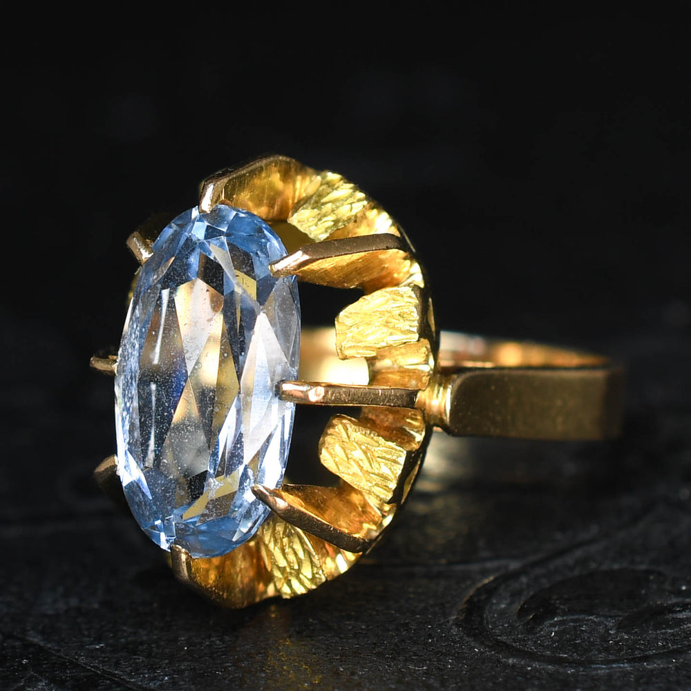 Vintage 2.45ct Aquamarine Statement Ring