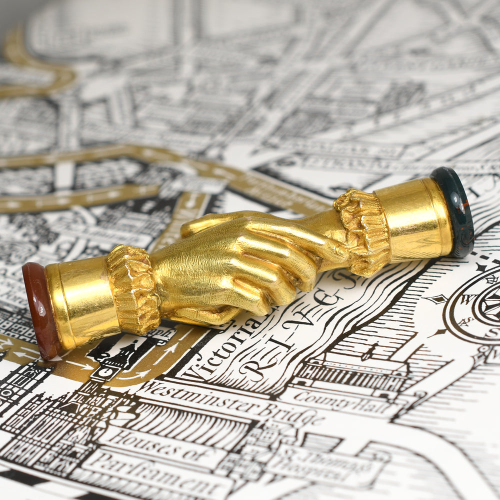 Victorian 18k Gold Agate 