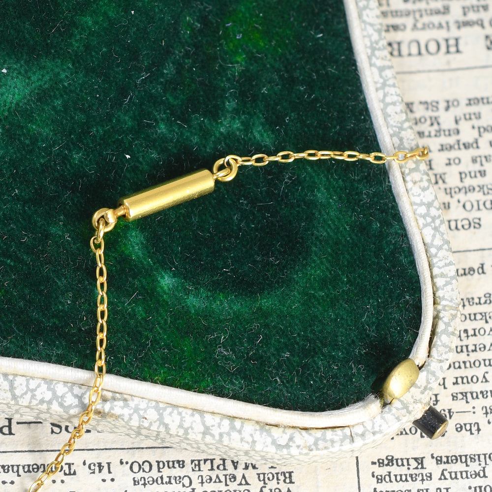Edwardian Peridot & Pearl Floral Necklace