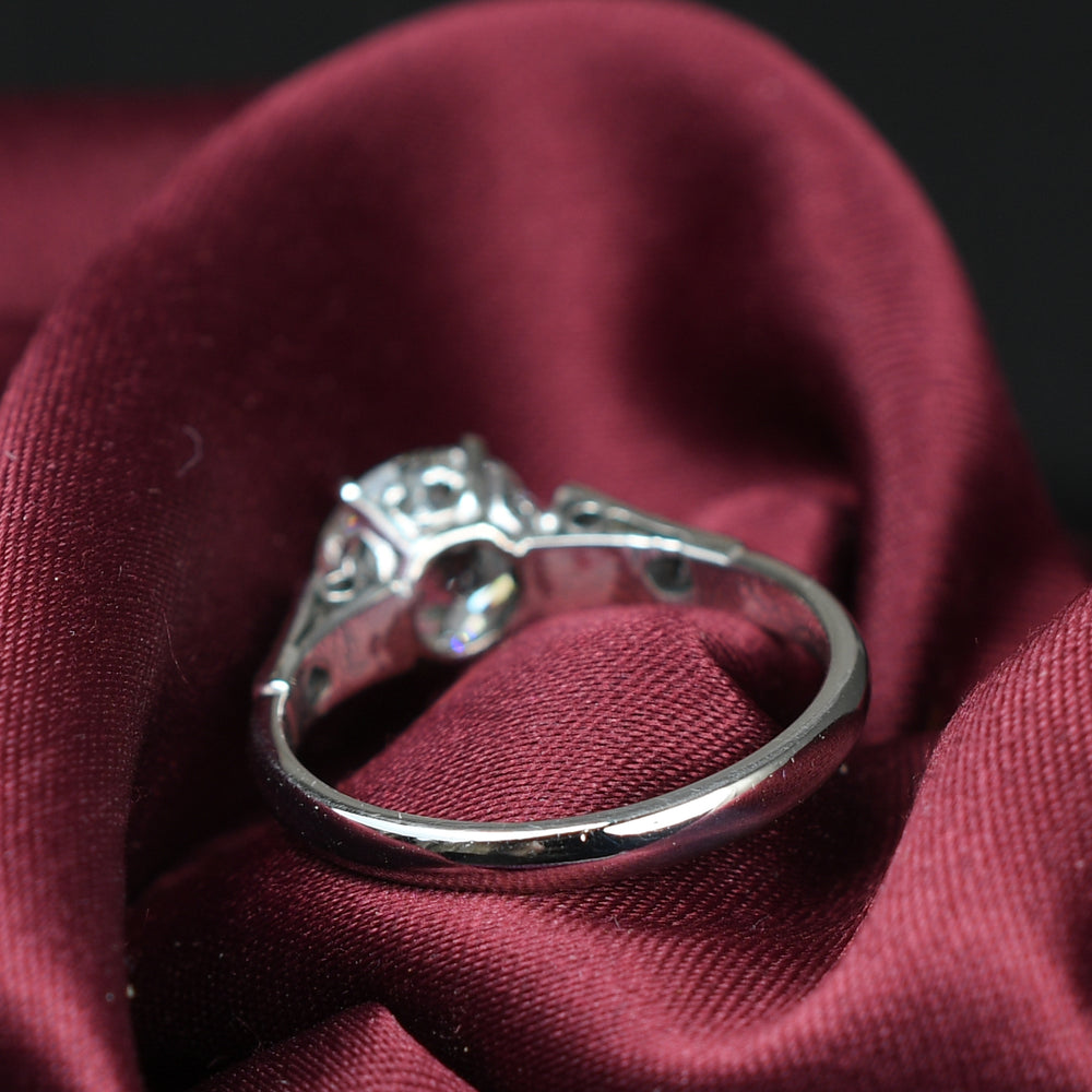 1.28ct Old Cut Diamond Solitaire Engagement Ring