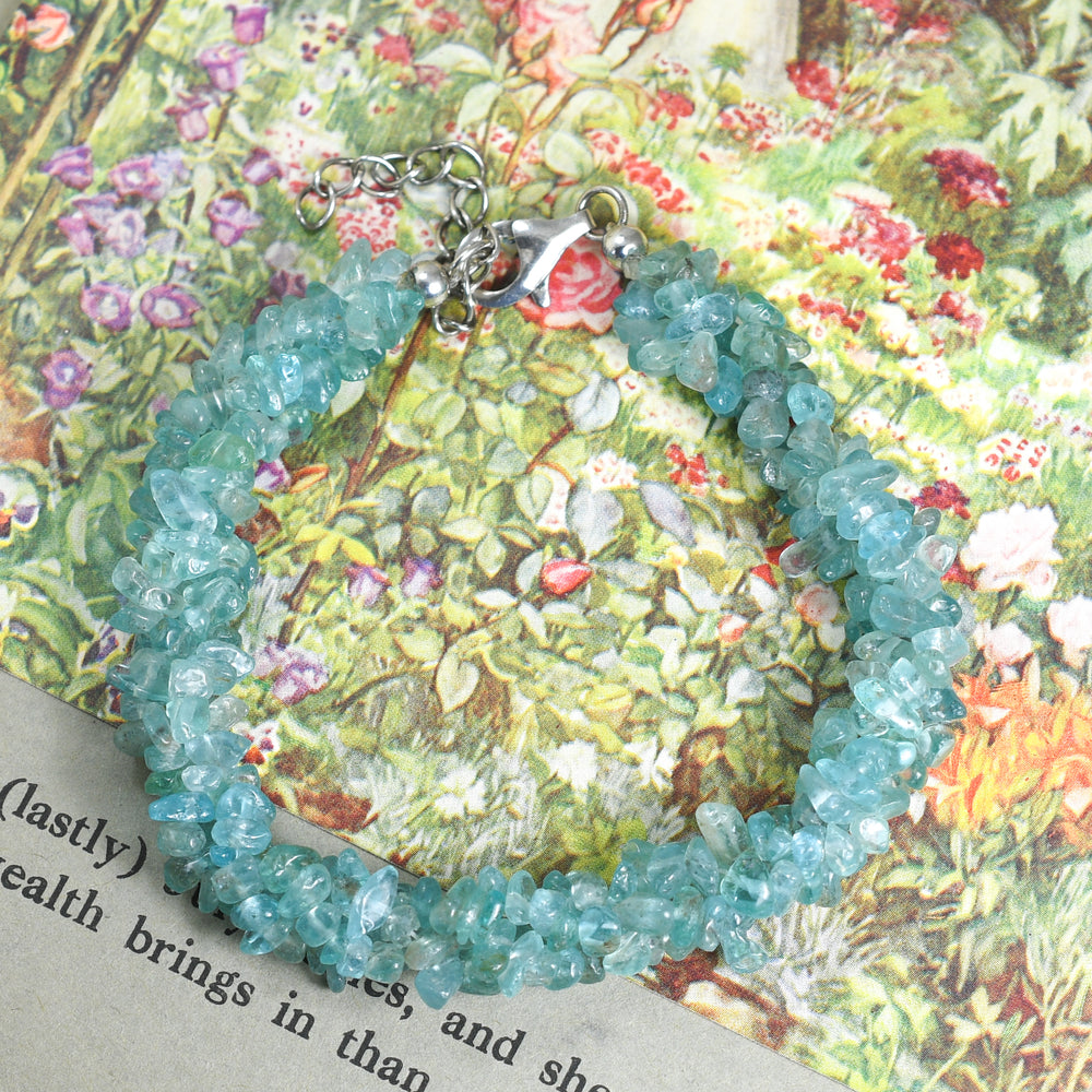 Vintage Aquamarine Bead Bracelet