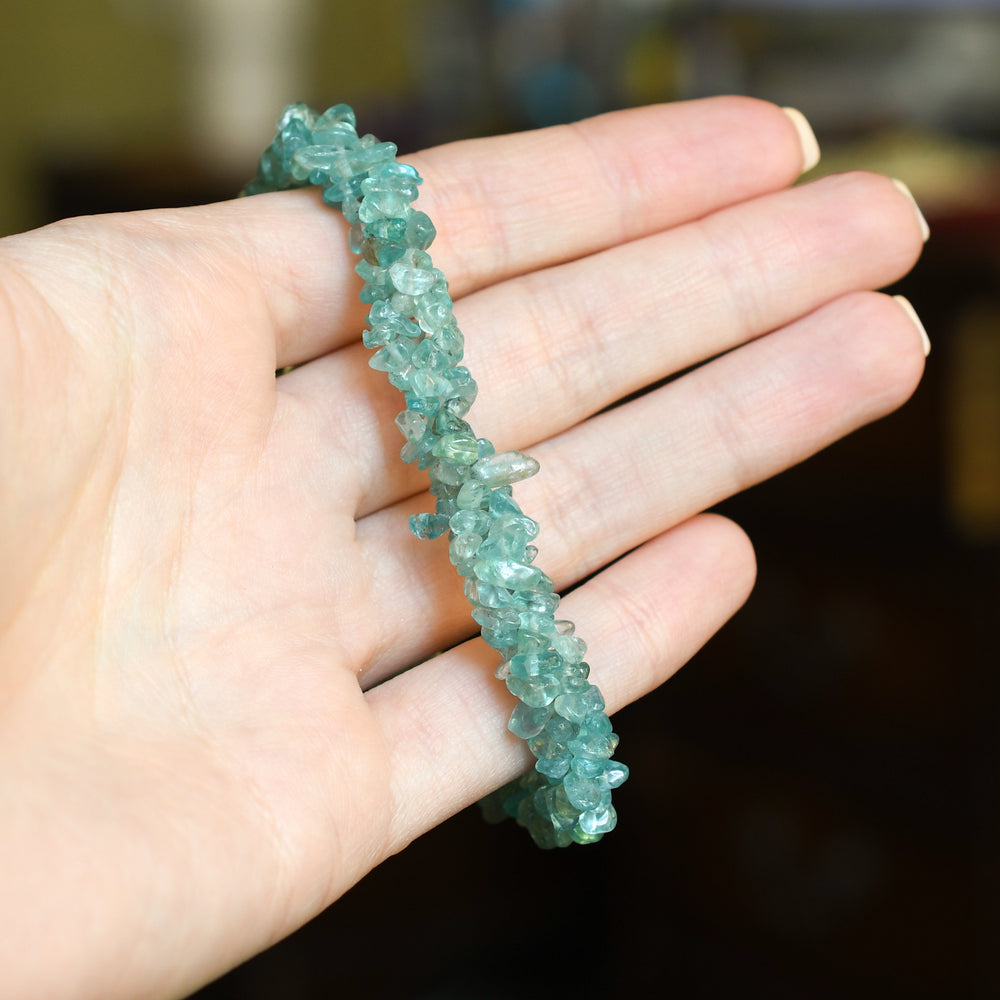 Vintage Aquamarine Bead Bracelet