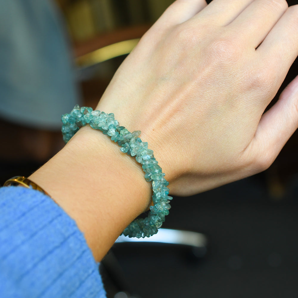 Vintage Aquamarine Bead Bracelet