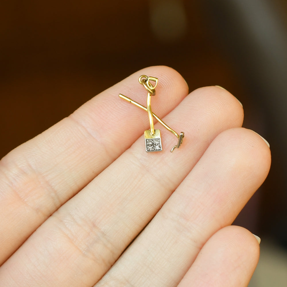 Late Victorian Diamond Gold Rush Charm