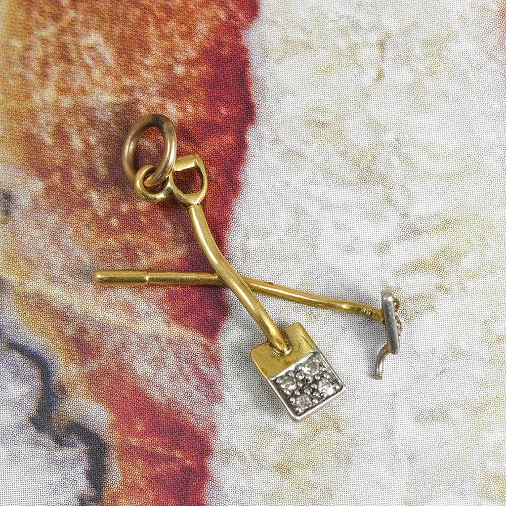 Late Victorian Diamond Gold Rush Charm