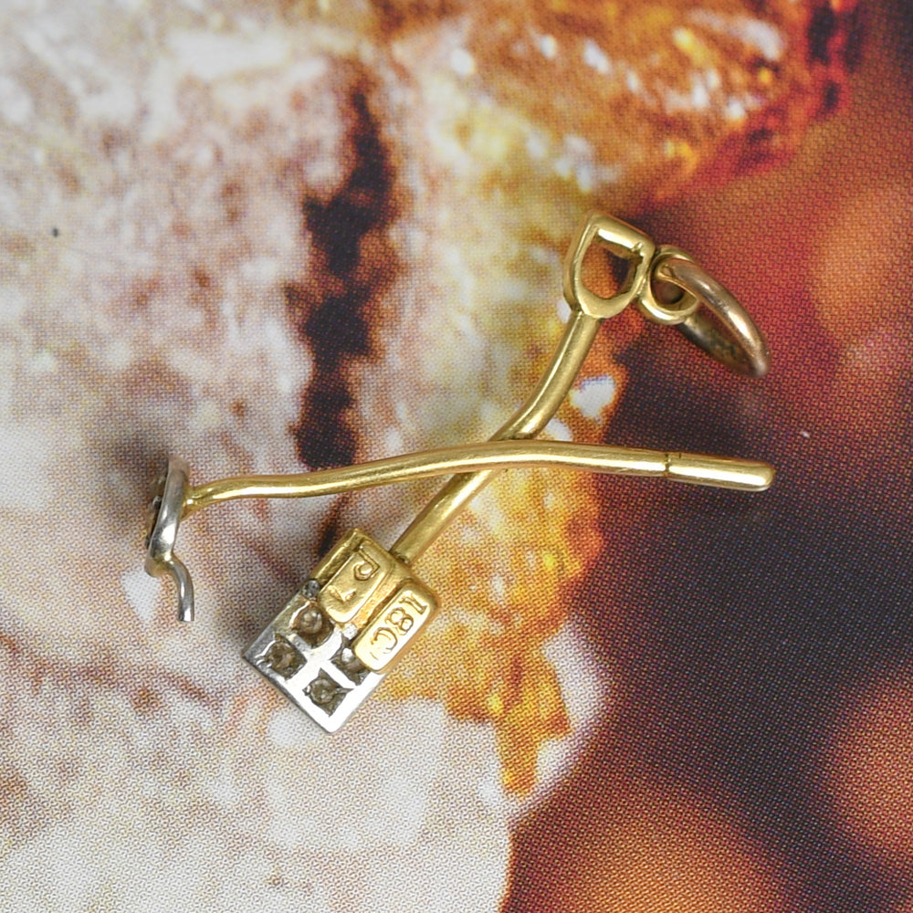 Late Victorian Diamond Gold Rush Charm