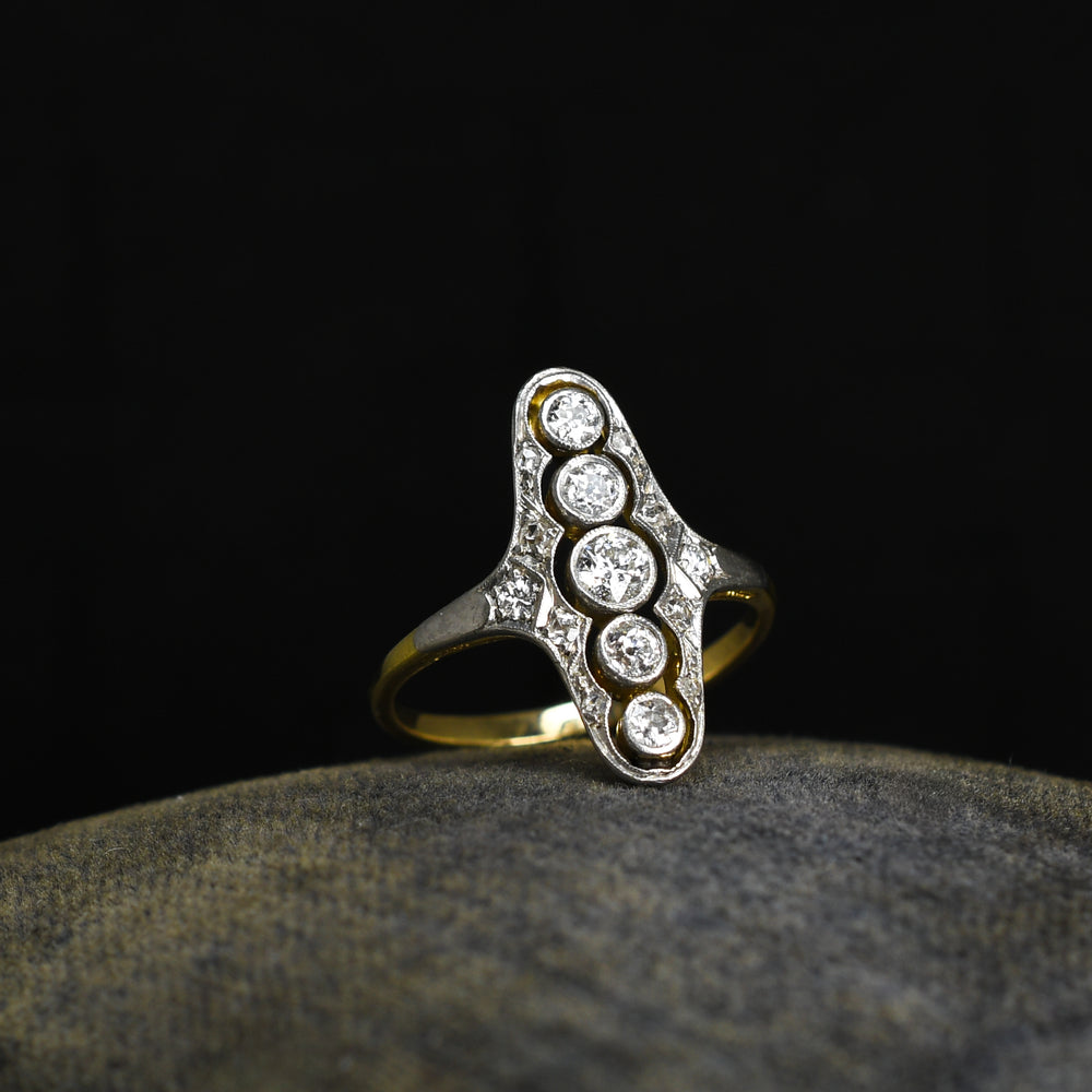 Edwardian Diamond Openwork Cluster Ring