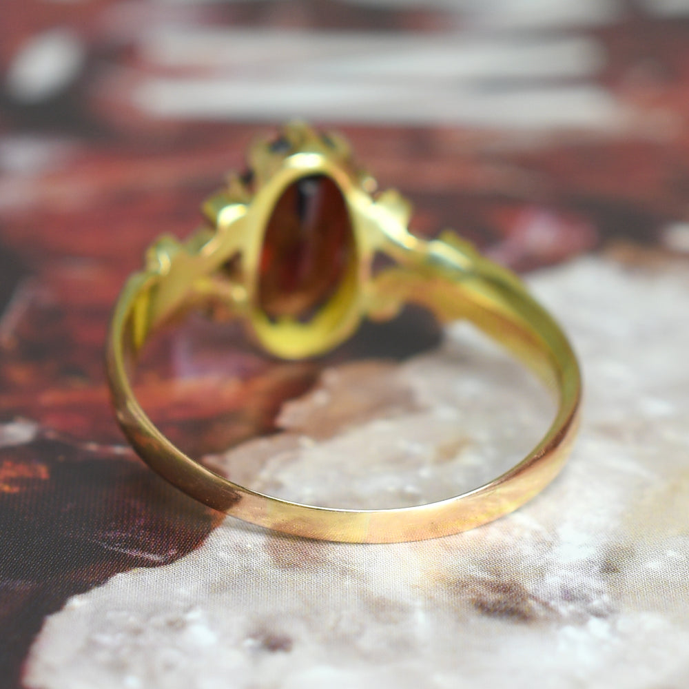 Victorian 2.02ct Garnet Solitaire Ring