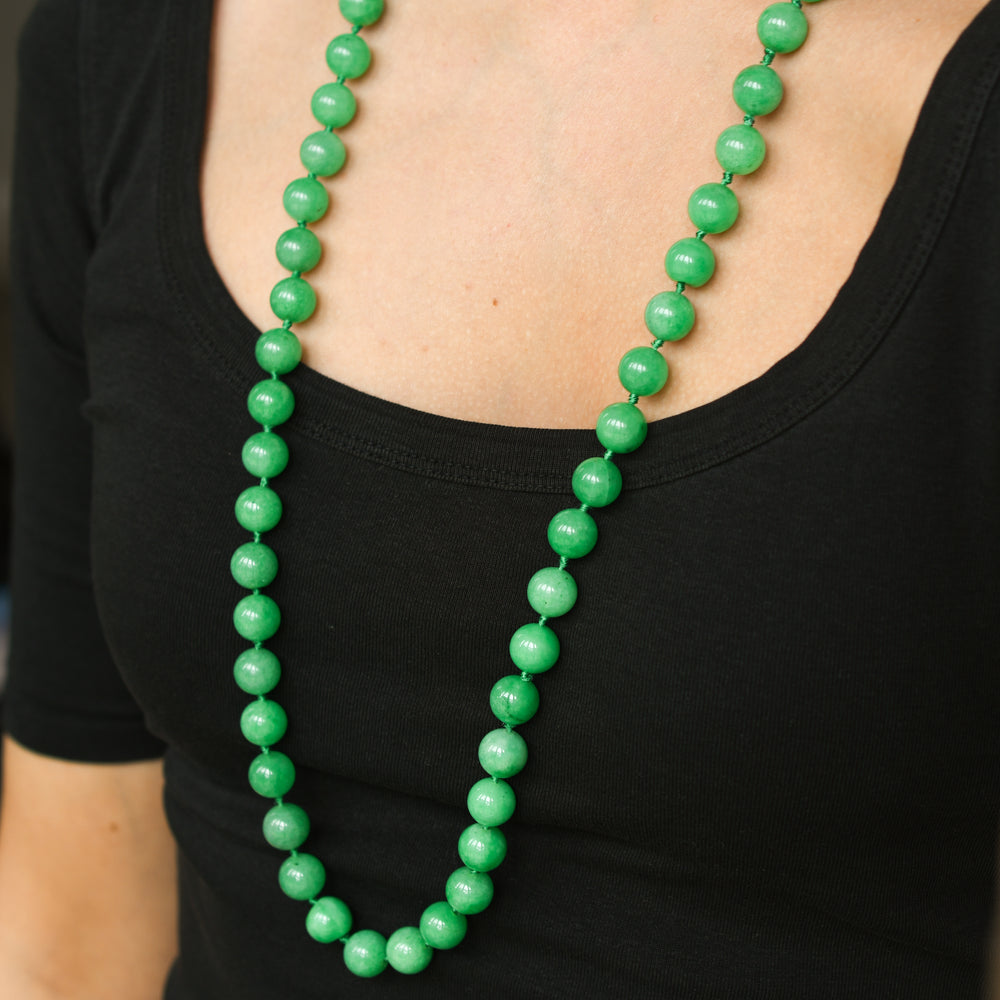 1920's Jade Bead Necklace