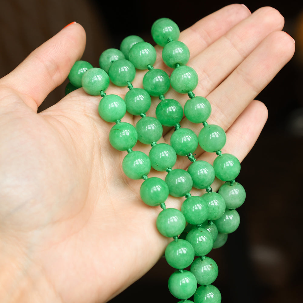 1920's Jade Bead Necklace
