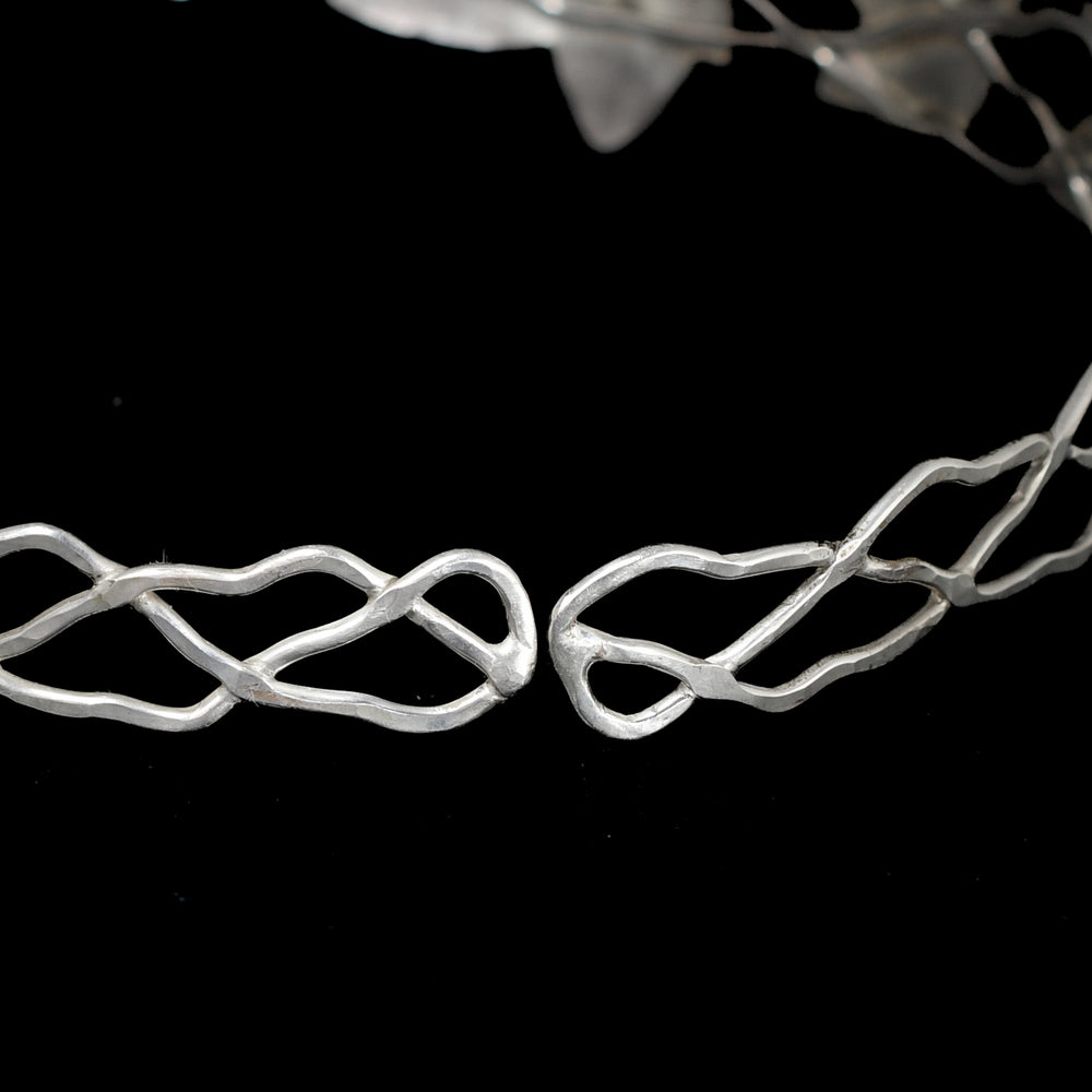Art Nouveau Silver Ivy Leaf Tiara