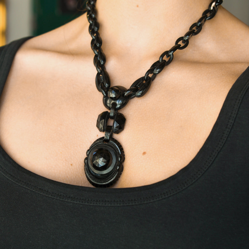 Victorian Whitby Jet Necklace
