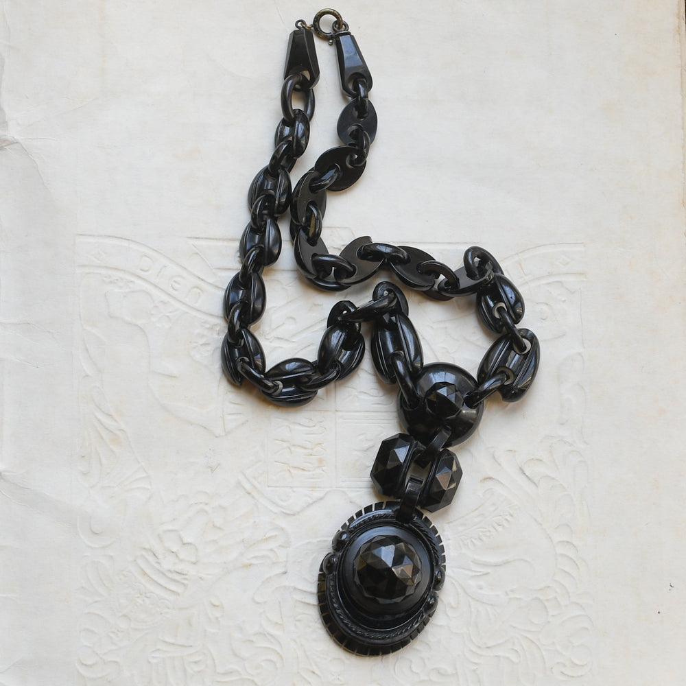 Victorian Whitby Jet Necklace