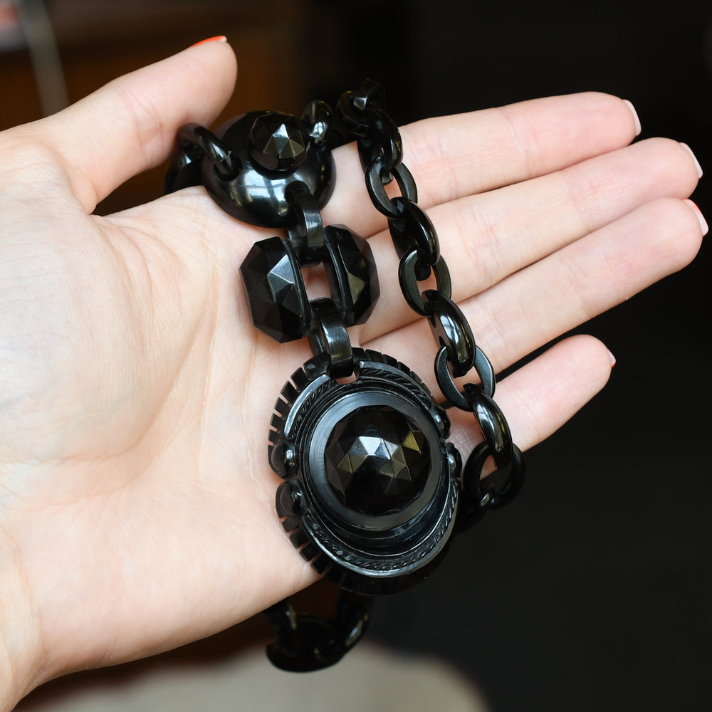 Victorian Whitby Jet Necklace
