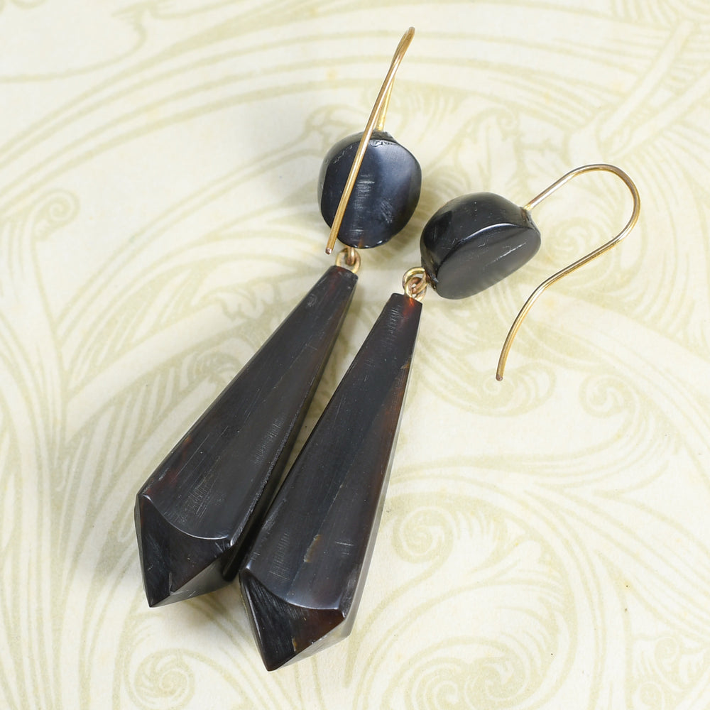 Victorian Shell Drop Earrings