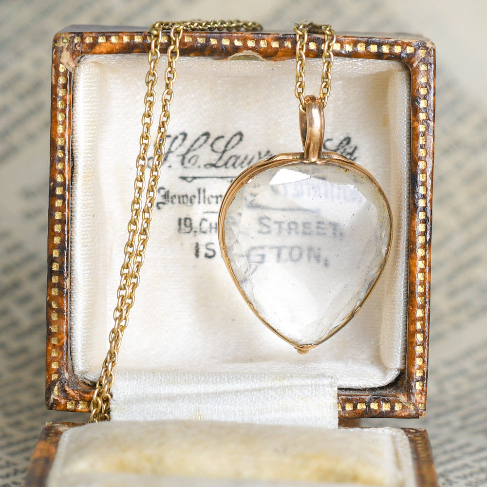 Georgian Rock Crystal Heart Locket