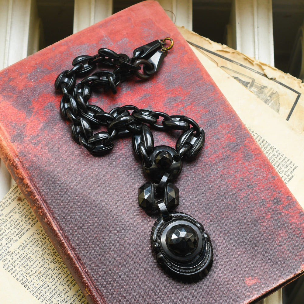 Victorian Whitby Jet Necklace