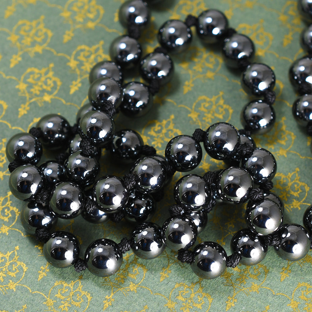 Vintage Hematite Bead Necklace