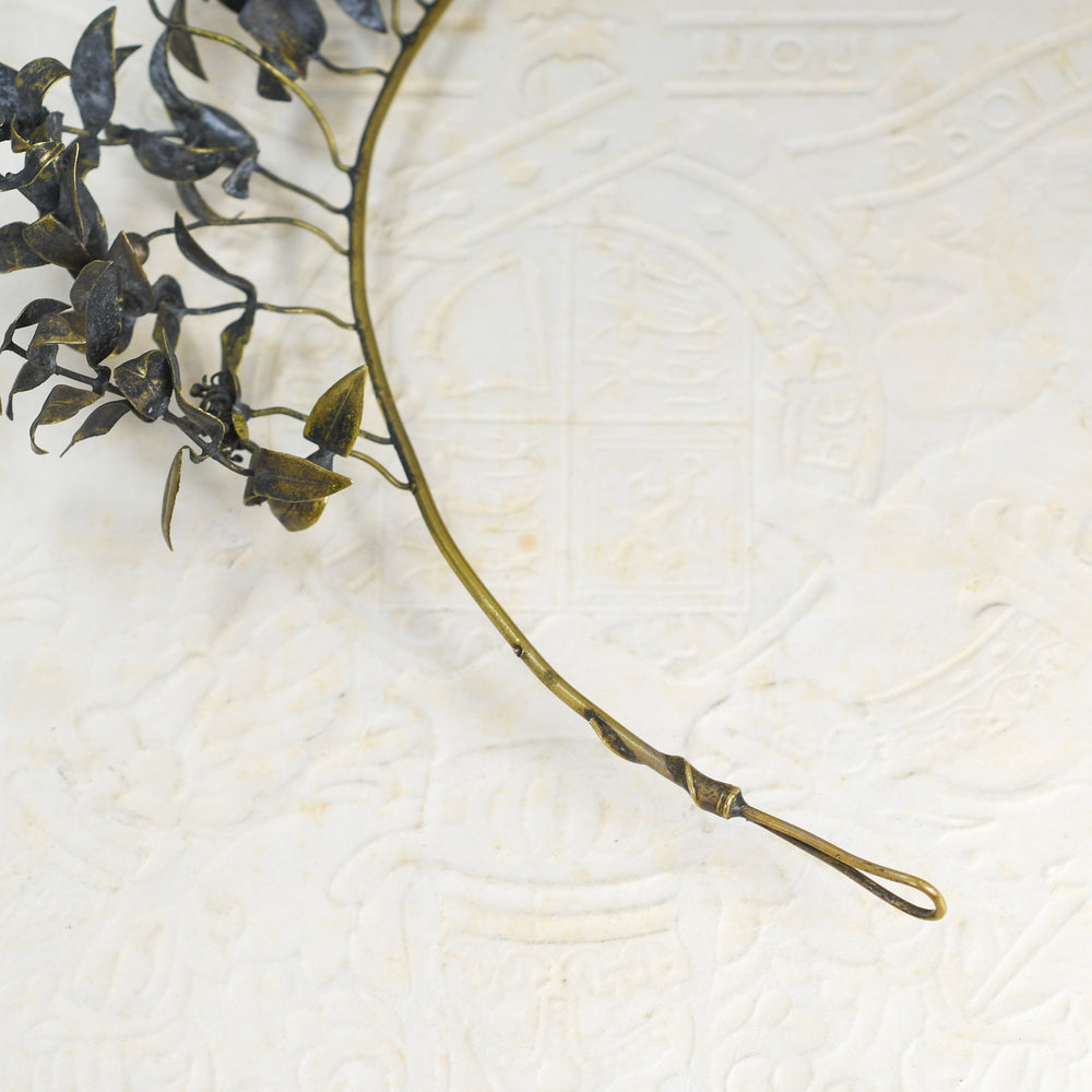 19th Century French Gilt Bronze Myrtle Leaf Tiara