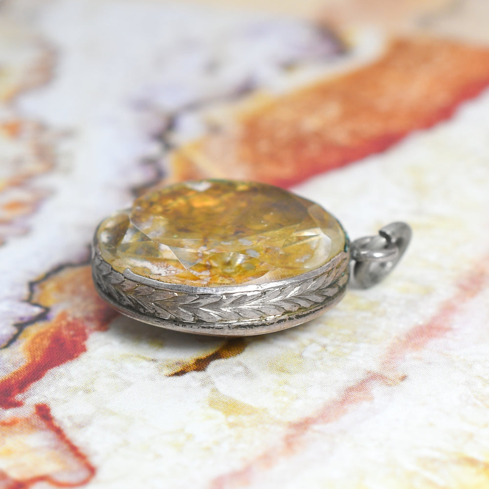 18th Century Rock Crystal Memorial Pendant