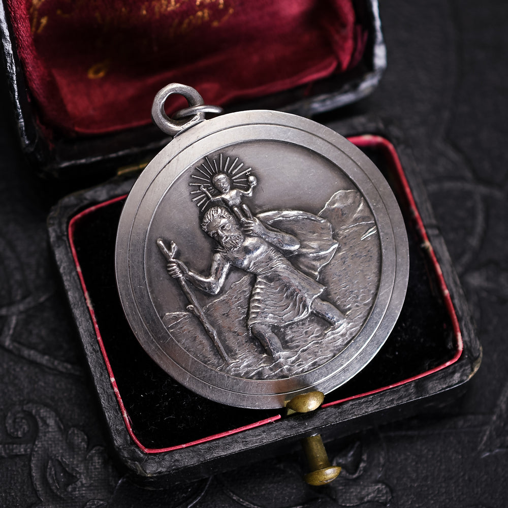 Vintage Silver St. Christopher Medallion