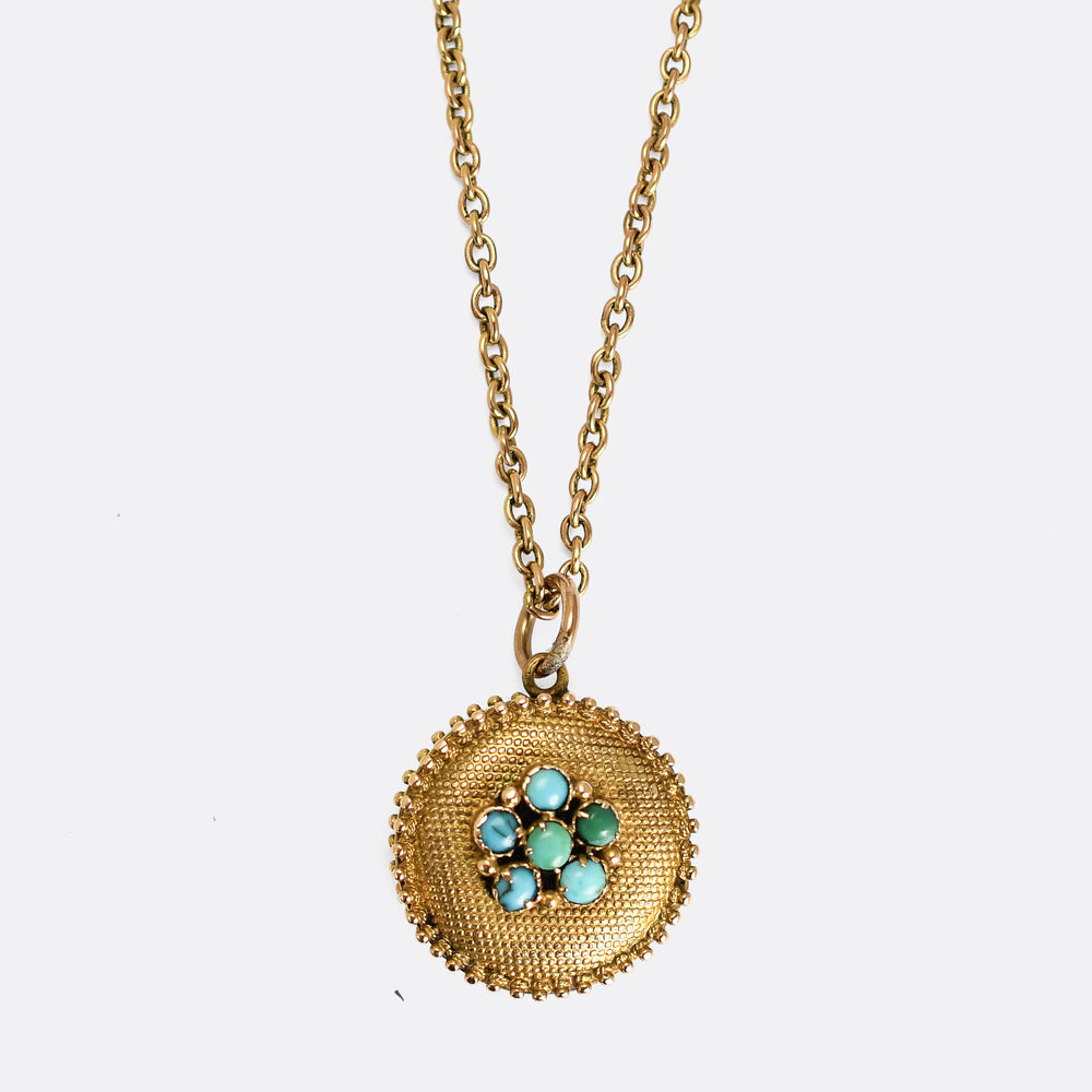 Georgian Turquoise Vinaigrette Locket