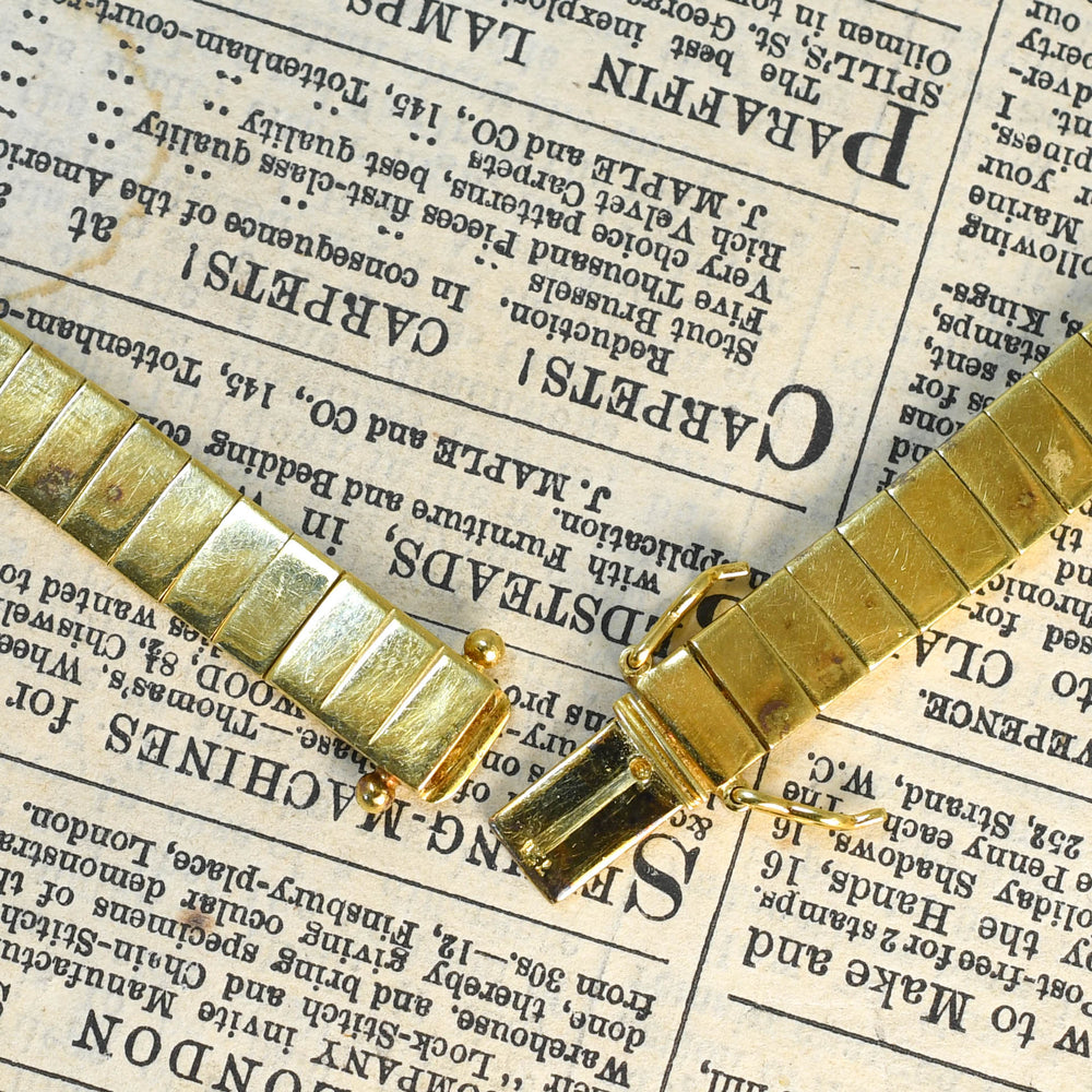 Vintage Rainbow Sapphire 18k Gold Necklace