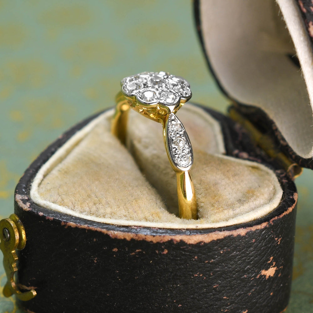 Art Deco Diamond Daisy Cluster Ring
