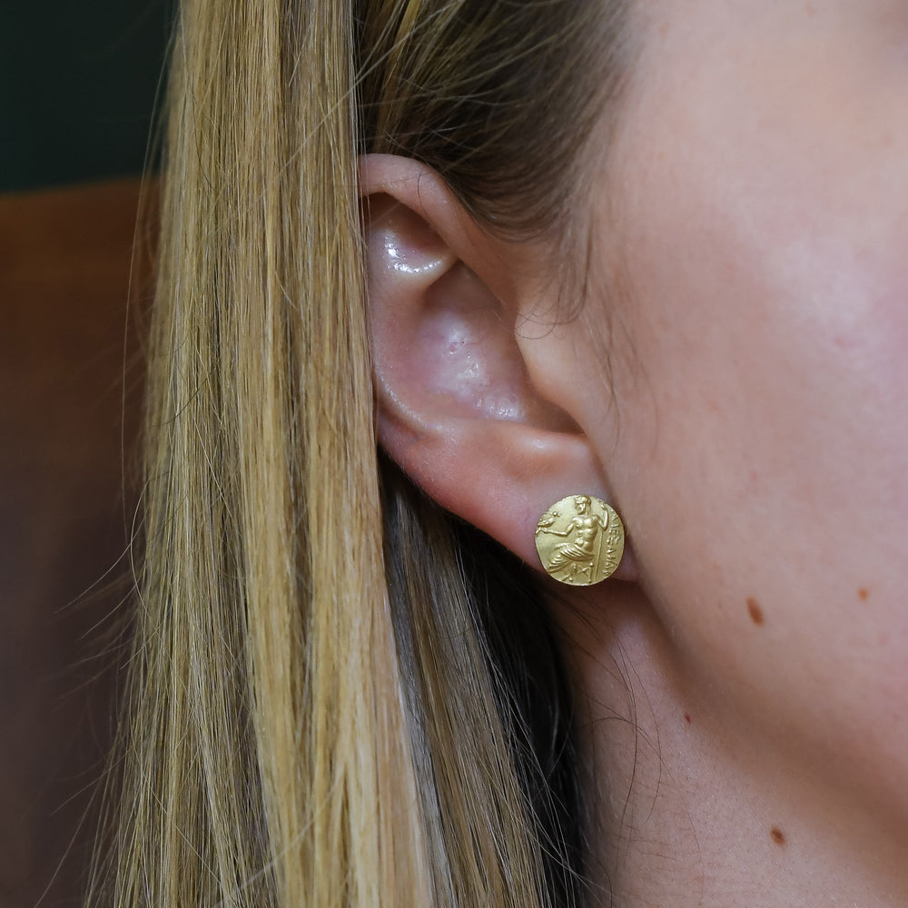Ancient Revival 'Alexander The Great' Coin Earrings